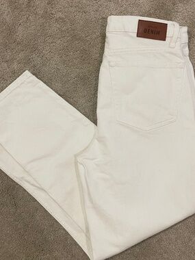 Sezane White Straight Leg Jeans